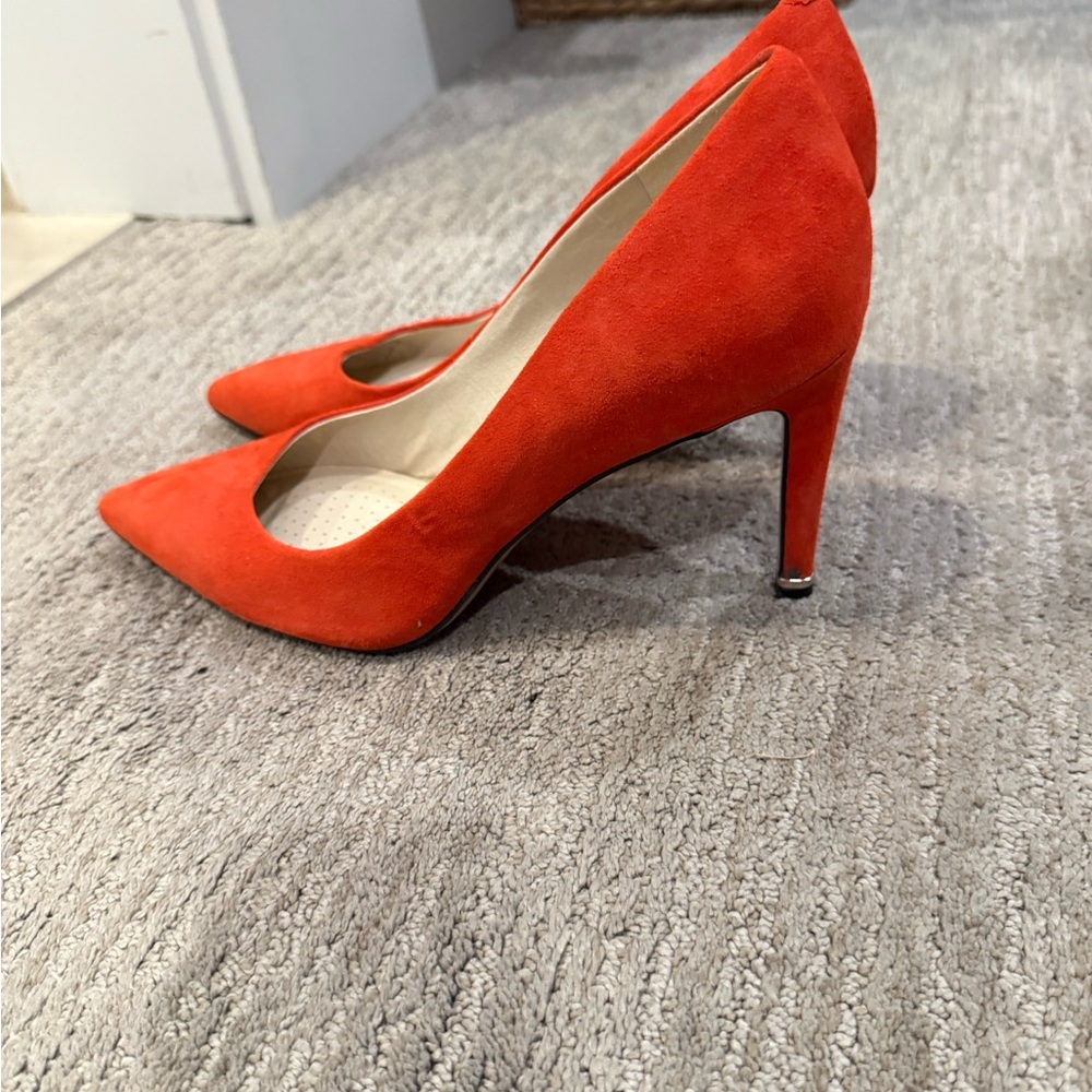 Kenneth Cole Red Suede Heels